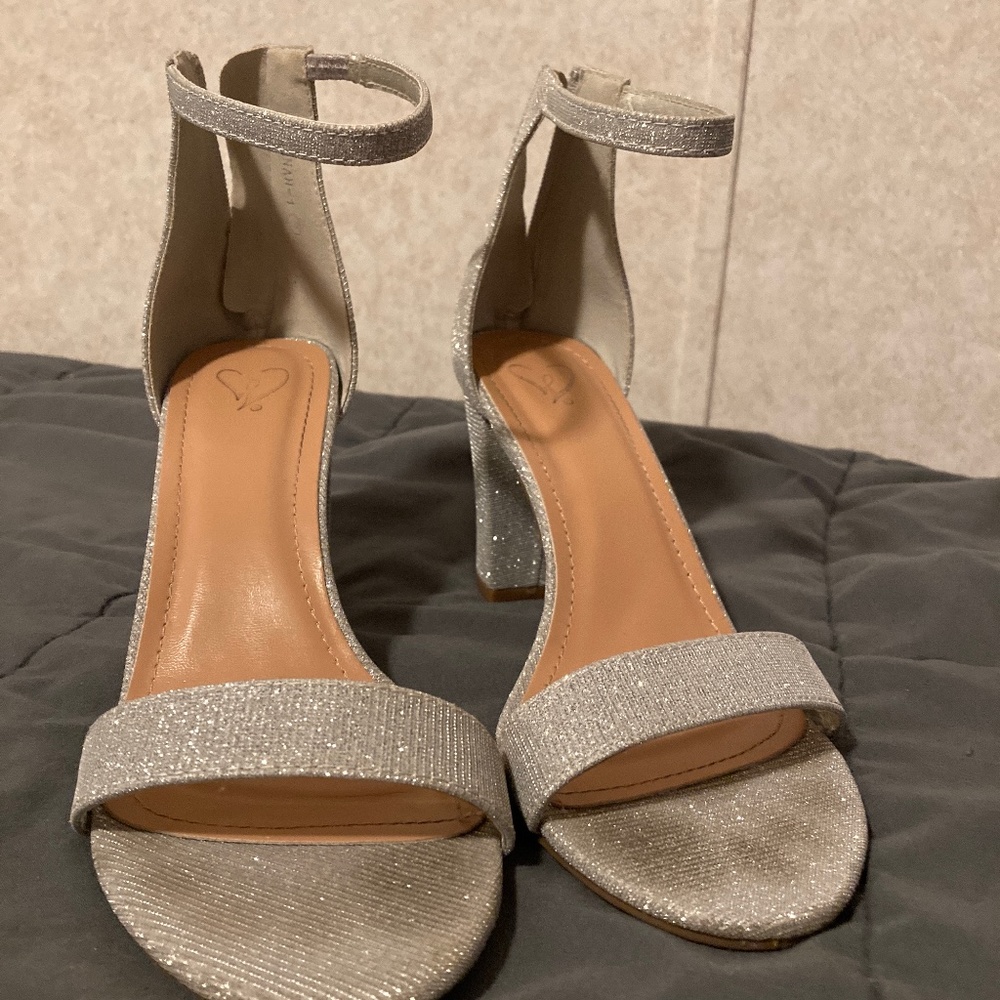 Windsor Silver Sparkly Heels